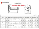 M5 304 Stainless Steel Hexagon Socket Countersunk Head Screws M5*6 8 10 12 14 16 30 40 50 60 70 80 90 100mm DIN7991 Full Thread