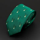 Trendy Design Men's Microfiber Jacquard Necktie Animal Plant Skull Flower Woven Tie Wedding Party Father's Day Birthday Gift