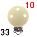 ATOB 10PCS Pacifier Clip Silicone Round Teether Clips  DIY Baby Pacifier Dummy Chain Holder Soothing Pacifier Accessories
