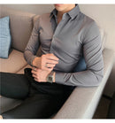 Camisas De Hombre Long Sleeve Shirts For Men Clothing 2026 Business Formal Wear Camisa Social Masculina Slim Fit Chemise Homme