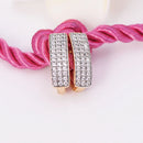 MxGxFam Mix Gold Color Mirco Full Zircon Hoop Earrings For Women 18 k Fashion jewelry CZ AAA+ Nickel Free