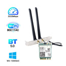 1730Mbps 英特尔双频台式机套件蓝牙5.0 802.11ac M.2 9260NGW网卡，带2x 6 DBI天线，适用于Win10笔记本电脑