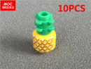 MOC Bricks Food Cookie Bone Pretzel Bagel Biscuits Waffle Chips Hot Dog Bread Pizza Milk Educational Building Blocks Kids Toys