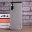 适用于小米Redmi Note 10 Pro 10S 4G 5G手机壳 奢华纺织皮革软手机套 Redmi Note 10 Pro保护壳 funda capa