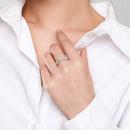 Ailmay Classic Luxury Full Cubic Zirconia Ring 925 Sterling Silver CZ Finger Rings For Women Girls Party Accessories Jewelry