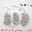 Christmas Decorations For Home Outdoor LED Curtain Icicle String Light Street Garland On The House Winter 220V 5m Droop 0.6-0.8m