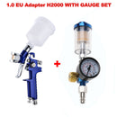 WENXING 0.8mm/1.0mm Nozzle H-2000 Professional HVLP Mini Paint Spray Gun Airbrush For Painting Car Aerograph Pneumatic Gun