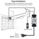 Wofea WiFi Switch Smart Garage Door Opener Controller Work With Alexa Echo Google Home SmartLife/Tuya APP Control No Hub Require