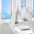 AirLock Window Seal for Portable Air Conditioner,400 Cm Flexible Cloth Sealing Plate Window Seal with With Zip and Adhesive Fast