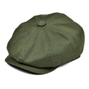 BOTVELA Newsboy Cap Men's Twill Cotton Eight Panel Hat Women's Baker Boy Caps Retro Big Large Hats Male Boina Black Beret 003