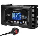 HTRC 20A 12V-24V 摩托车汽车电池智能充电器，适用于修复铅酸、AGM、凝胶、PB、锂、磷酸铁锂电池