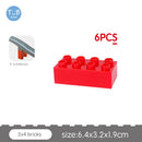 Big Size Block Bricks Train Tracks  Traffic Stop Lights Straight Duploes Black Accessories DIY Hot Toys For Children Baby Gift