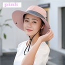 K106 Women's Bucket Hat Panama 2021Fashion Sun Visor Breathable Fisherman Protection Hat Ponytail Cap Summer Hats Beach Sun Hats