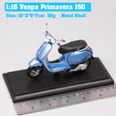 1:18 比例比亚乔伟士牌踏板车 98 PK 125 GTR P150X 300 MP5 Primavera GTS 摩托车机车压铸模型儿童玩具