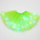 LED Glowing Light  Women Tulle star Skirt Short Tutu Mini Skirt Adult Fancy Ballet Dancewear Party Costume Ball Gown Mini skirt