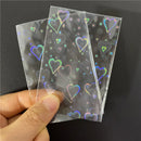 50pcs/Lot Heart-shaped Foil Laser Top Loading Sleeves For PKM YGO Board Game Cards Photo Kpop Protector Shield Cover