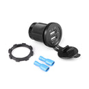 Dual USB Car Phone Charger 5V 2.1A USB Auto Socket Charge LED Lights Cigarette Lighter Waterproof 12V Charger Accessories