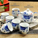 Retro Chinese Kung Fu Ceramic Teapot with Strainer Handmade Dragon Flower Puer Tea Pot 350ml Porcelain Samovar Kungfu Teaware