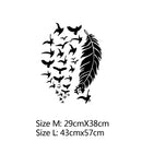 Delicate Feather Bird Decorative Vinyl Wall Stickers Bedroom Decor Decals Sticker For Kids Room Decoration Wallstickers
