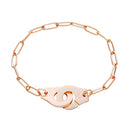 Moonmory 100% Authentic 925 Sterling Silver European Chain Handcuff Bracelet Menottes Hand Cuff Bracelet For Women Jewelry