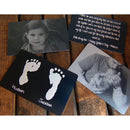 Engraved Laser Picture Wallet Insert Card Black Stainless Steel for Father's Day Gift with Your Handwriting Personalized Design