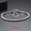 LUOTEEMI Brand Hot Selling Women Tennis Bracelet Luxury Round Clear CZ Beads Tennis Bangles for Men bijoux femme Unusual Jewelry