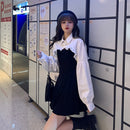 优雅派对连衣裙女长袖甜美高腰高街迷你连衣裙哥特Y2k连衣裙韩国2021夏季女装