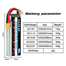 HRB 锂聚合物电池 3S 4S 6S 3300mAh 7.4V 11.1V 14.8V 18.5V 22.2V 60C 120C 带 EC5 XT60 连接器 适用于 FPV 四轴飞行器 直升机