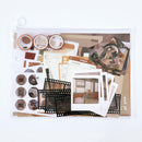 JIANWU Literary album series Tape sticker material paper set Simple   Decoration basics journal ins Writable diary