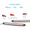 2Pcs Led Car DRL Daytime Running Lights Waterproof Universal DC 12V Auto Headlight Sequential Turn Signal Yellow Flow Day Light