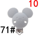 ATOB 10PCS Pacifier Clip Silicone Round Teether Clips  DIY Baby Pacifier Dummy Chain Holder Soothing Pacifier Accessories