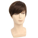 Amir Synthetic Men' Wigs Brown Short Straight Grey Hair Wigs Black Blonde Wig for Men Brown Gray Wig Natural wave