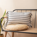 Cushion cover Tassels pillow cover Mustard Ivory Black Cotton Woven Stripe for Home decoration Sofa Bed 45x45cm/30x50cm/50x50cm