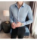 Camisas De Hombre Long Sleeve Shirts For Men Clothing 2026 Business Formal Wear Camisa Social Masculina Slim Fit Chemise Homme