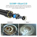 DEPSTECH双镜头2MP 5MP无线内窥镜摄像头蛇形检测变焦摄像头WiFi工业内窥镜，适用于安卓和iOS平板电脑