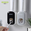 ECOCO 自动牙膏挤压器 壁挂式浴室浴室配件 防水牙膏挤压器 牙刷架