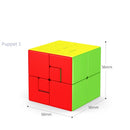 MoYu Magic cube Novelty Bind Puppet cube 3x3x3 Game cube Profissional magic cube #1 #2 Asymmetric Puppet Moyu Puzzle Cubes Toys