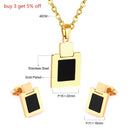 LUXUKISSKIDS Fashion Jewellery Set Stainless Steel Earring Necklace Dubai Wedding Bridal Jewelry sets For Women Girl Accessories