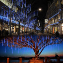 Solar Meteor Shower Rain Lights Falling Lights Waterproof Garden Light 8 Tubes 144 Leds Christmas Wedding Holiday Decoration