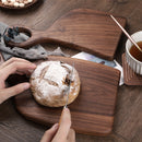 Black Walnut Wood Cutting Board With Handle Creative Coupls Style Whole Bread Tray Fruit Chopping Board For Kitchen Cooking Tool