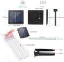 Solar Meteor Shower Rain Lights Falling Lights Waterproof Garden Light 8 Tubes 144 Leds Christmas Wedding Holiday Decoration