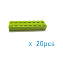 20块积木 DIY 益智创意玩具 儿童人仔塑料积木 厚款2x8点 兼容乐高3007