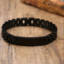 Vnox Gold Tone Stainless Steel Mens ID Bracelets Free Engraving Laser Name Date Customize Gift