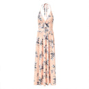 Customizable Duzeala Womens Summer Boho Maxi Long Dress Evening Party Beach Dresses Sundress Floral Halter Dress Summer 2021