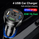 Car USB Charger Quick Charge 3.0 4.0 Universal 18W Fast Charging in car 4 Port mobile phone charger for samsung s10 iphone 11 7