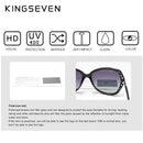 KINGSEVEN 优雅年轻女士眼镜偏光太阳镜渐变镜片反光镜面蝶形款 N7215
