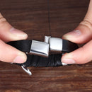 XQNI Multi-layer Leather Combination Small Accessories Simple Style Men's Stainless Steel Leather Bracelet Classic Gift Big Sale