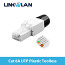 Launched New - RJ45 8P8C Unshield Shielded Field Connector - RJ45 Termination Plug for Cat.6/6A/7 23AWG Solid Installation Cable