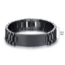 Vnox Gold Tone Stainless Steel Mens ID Bracelets Free Engraving Laser Name Date Customize Gift