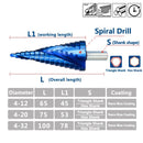 XCAN Metal Drills 4-32mm HSS Nano blue Coated Step Drill Bit Drilling Tools HSS Metal Wood Hole Cutter Step Cone Drill